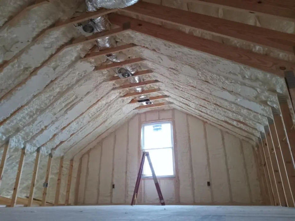 Spray foam roofing application for Crawl Space Insulation project in Portsmouth